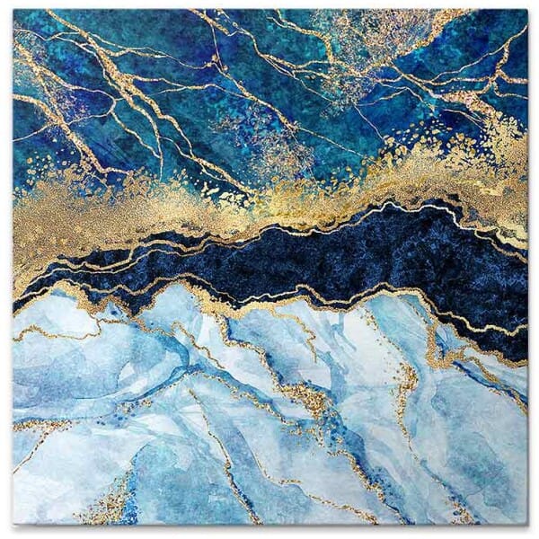Πίνακας σε καμβά "Deep Blue"  ψηφιακής εκτύπωσης 50x50x3εκ.