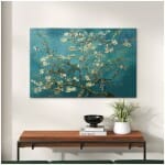 Πίνακας σε καμβά "Blooming Flowers"  ψηφιακής εκτύπωσης 100x70x3εκ. - Image 2