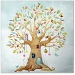 Πίνακας σε καμβά "Magic Treehouse"  ψηφιακής εκτύπωσης 40x40x3εκ.