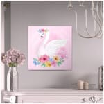 Πίνακας σε καμβά "Baby Swan"  ψηφιακής εκτύπωσης 40x40x3εκ. - Image 2