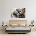 Πίνακας σε καμβά "Flowers Whispering in the Night"  ψηφιακής εκτύπωσης 140x100x3εκ. - Image 2