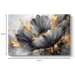 Πίνακας σε καμβά "Flowers Whispering in the Night"  ψηφιακής εκτύπωσης 140x100x3εκ. - Image 3