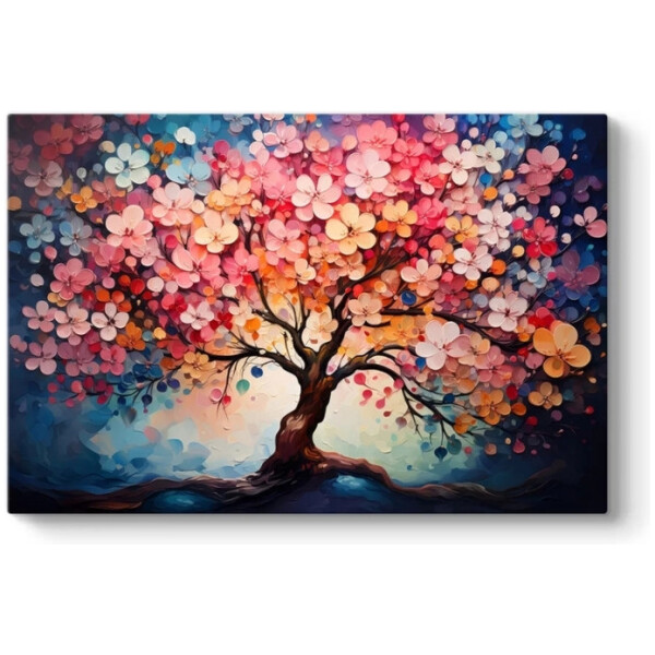 Πίνακας σε καμβά "Pink Tree"  ψηφιακής εκτύπωσης 100x70x3εκ.