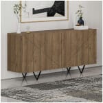 Μπουφές Jakomen  χρώμα ανοιχτό καρυδί 180x41,7x80εκ.