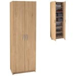 Παπουτσοθήκη Renso  δίφυλλη χρώμα sapphire oak 59,8x37,8x178,5εκ.