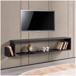 Έπιπλο τηλεόρασης επιτοίχιο Regnar  χρώμα rebab 168,6x25x31,8εκ.