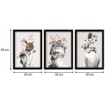 Πίνακας "Flower Girls"  3 τμχ. σε πλαίσιο 35x45x2εκ. - Image 3