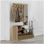 Έπιπλο εισόδου Vesty  χρώμα ανοιχτό καρυδί 100x30x61εκ. - Image 2