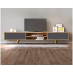 Έπιπλο τηλεόρασης Serine  χρώμα sapphire oak - ανθρακί 170x37x45εκ.