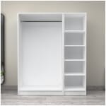Ντουλάπα ρούχων Victoria  τρίφυλλη χρώμα λευκό 150x60x181εκ. - Image 3