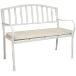 ΜΕΤΑΛΛΙΚΟ ΠΑΓΚΑΚΙ ΛΕΥΚΟ ΜΕ ΜΑΞΙΛΑΡΙ - 108x52x91cm