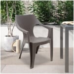 Πολυθρόνα πολυπροπυλενίου Dante χρώμα cappuccino 57x55x79εκ. - Image 2