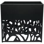 ΖΑΡΝΤΙΝΙΕΡΑ ΜΕΤΑΛΛΙΚΗ ΜΑΥΡΟ ΔΙΑΤΡΗΤΟ ΜΟΤΙΒΟ ΚΛΑΔΙΑ - 105x35x100cm