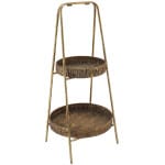 ΜΕΤΑΛΛΙΚΟΣ 2ΠΛΟΣ ΔΙΣΚΟΣ ΣΚΑΛΑ ΧΡΥΣΟ ΑΝΤΙΚΕ - Φ33x72cm