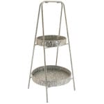 ΜΕΤΑΛΛΙΚΟΣ 2ΠΛΟΣ ΔΙΣΚΟΣ ΣΚΑΛΑ ΑΣΗΜΙ ΑΝΤΙΚΕ - Φ33x72cm