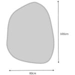 Καθρέφτης τοίχου Denza  χρώμα λευκό 100x80x2,2εκ. - Image 3