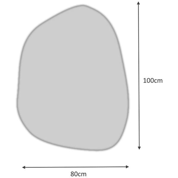Καθρέφτης τοίχου Denza  χρώμα λευκό 100x80x2,2εκ. - Image 3