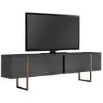 Έπιπλο τηλεόρασης Luxe  χρώμα ανθρακί - χρυσό 180x30x50εκ.