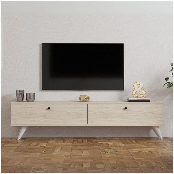 Έπιπλο τηλεόρασης Paris  χρώμα travertine 160x25x35εκ. - Image 3