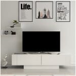 Έπιπλο τηλεόρασης Matera  χρώμα λευκό 150x31,5x41,6εκ.