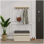 Έπιπλο εισόδου Boby  χρώμα travertine 80x35x42εκ.