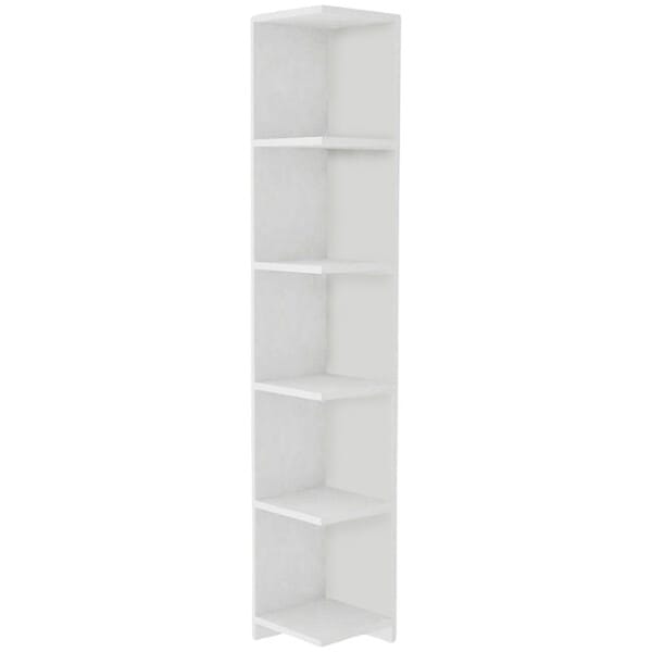 Βιβλιοθήκη γωνιακή Ravella  χρώμα λευκό 25x25x160εκ. - Image 3
