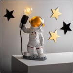 Φωτιστικό επιτραπέζιο Astronaut  E27 πολυεστερικό χρώμα λευκό 20x15x32εκ. - Image 2