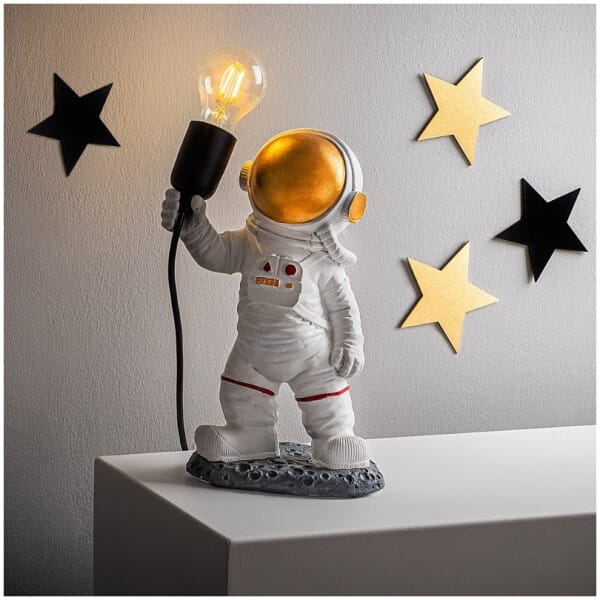 Φωτιστικό επιτραπέζιο Astronaut  E27 πολυεστερικό χρώμα λευκό 20x15x32εκ. - Image 2