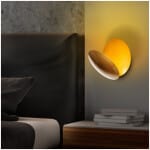 Απλίκα τοίχου Led Mimoza  μεταλλική χρώμα χρυσό 25x16x25εκ. - Image 2