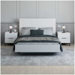 Κρεβάτι Oryana  χρώμα λευκό 160x200εκ. - Image 2