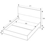 Κρεβάτι Oryana  χρώμα λευκό 160x200εκ. - Image 3