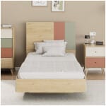 Κρεβάτι Terra  χρώμα florida oak 100x200εκ. - Image 3