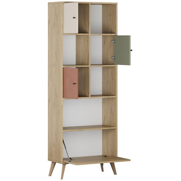 Βιβλιοθήκη Terra  χρώμα florida oak 67x30x181εκ. - Image 3