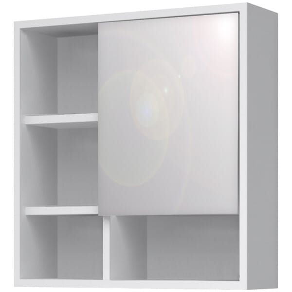 Καθρέπτης μπάνιου Demo Μegapap χρώμα λευκό 60x17,5x60εκ. - Image 1