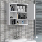 Καθρέπτης μπάνιου Demo Μegapap χρώμα λευκό 60x17,5x60εκ. - Image 2