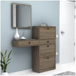 Έπιπλο εισόδου Pego  χρώμα καρυδί 130x30x123,3εκ.