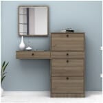 Έπιπλο εισόδου Pego  χρώμα καρυδί 130x30x123,3εκ. - Image 3