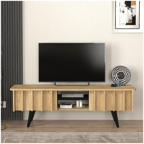 Έπιπλο τηλεόρασης Gemma  χρώμα sepet oak 150x35x46,7εκ. - Image 3