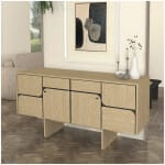 Μπουφές Lava  χρώμα rota oak - ανθρακί 150x44,6x76εκ. - Image 3