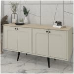 Μπουφές Sevilla  χρώμα sandstone - travertine 150x44,6x72,2εκ. - Image 3