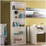 Βιβλιοθήκη μελαμίνης Max  χρώμα λευκό 64x26x182εκ. - Image 2