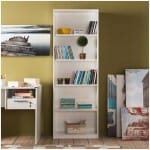 Βιβλιοθήκη μελαμίνης Max  χρώμα λευκό 64x26x182εκ. - Image 3