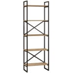 Βιβλιοθήκη Dusan  χρώμα sepet oak 58x30x175εκ. - Image 3