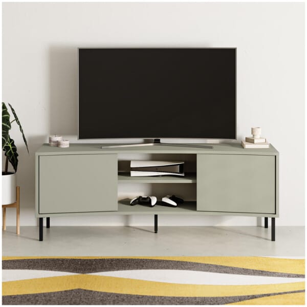 Έπιπλο τηλεόρασης Frem  χρώμα ash green 150x40x55εκ. - Image 3