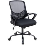 Καρέκλα γραφείου Freda  με ύφασμα Mesh χρώμα μαύρο 65x65x90/100εκ.
