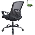 Καρέκλα γραφείου Freda  με ύφασμα Mesh χρώμα μαύρο 65x65x90/100εκ. - Image 2