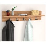 Κρεμάστρα τοίχου Kery  από μελαμίνη χρώμα pine oak 80x11x18εκ. - Image 2