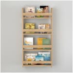 Επιτοίχια βιβλιοθήκη - ραφιέρα Montessori  χρώμα sapphire oak 60x15x120εκ. - Image 2