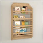 Επιτοίχια βιβλιοθήκη - ραφιέρα Montessori  χρώμα sapphire oak 80x15x132εκ.