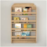 Επιτοίχια βιβλιοθήκη - ραφιέρα Montessori  χρώμα sapphire oak 80x15x132εκ. - Image 2